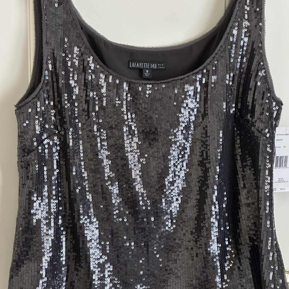 LAFAYETTE 148 NEW YORK SEQUIN SHELL SIZE 18 NWT